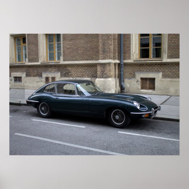 Poster Hardtop Jaguar E-Type (Frente)