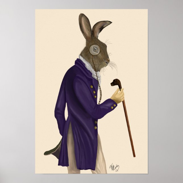 Pôster Hare In Purple Coat (Frente)