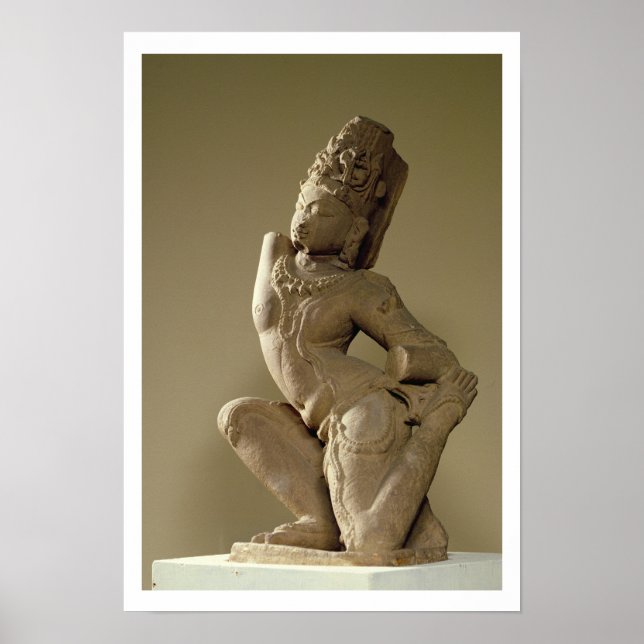 Poster Harihara dançando na pose de alidha, Prathara dyna (Frente)