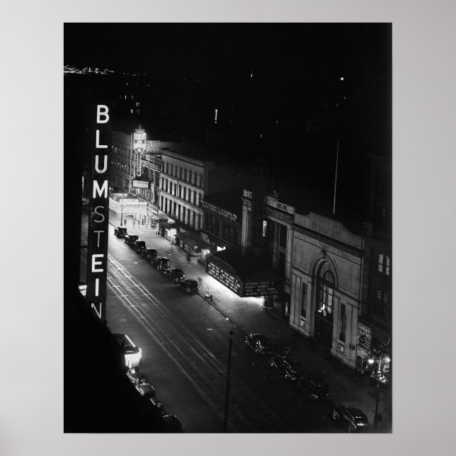 Pôster Harlem à Noite, 1941. Foto Antiga (Frente)