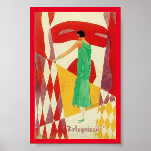 Poster Harlequin Art Deco