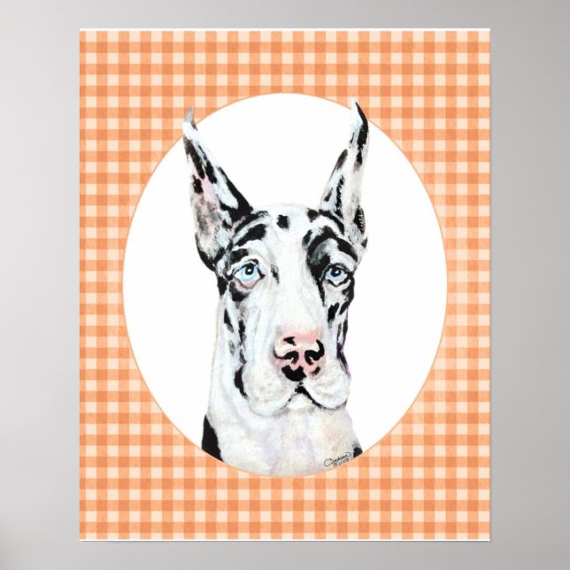 Poster Harlequin Pup Peach (Frente)