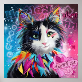 Poster Harley Quinn o Cat