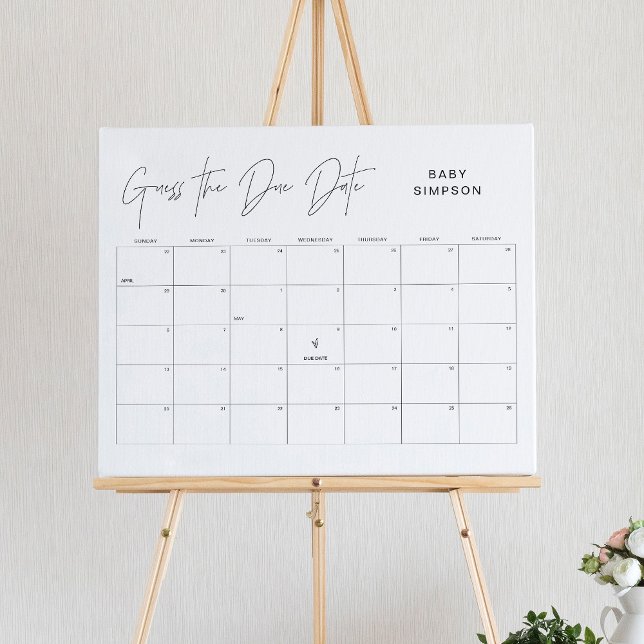 Poster HARLOW Adivinha O Jogo De Chá de fraldas De Data D (Criador carregado)