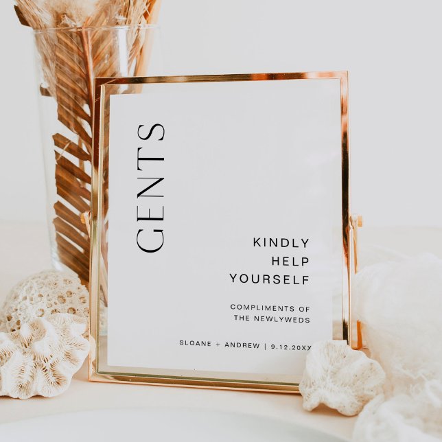 Poster HARLOW Bathroom Basket Sign Mens Room (Criador carregado)