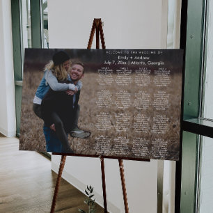 Poster HARLOW Modern Photo Seating Chart Modelo