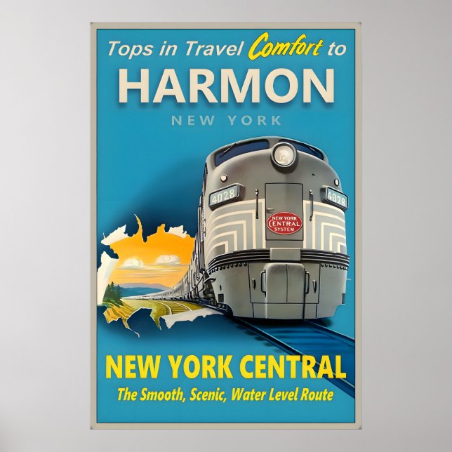Poster Harmon Croton-on-Hudson New York Central Railroad (Frente)