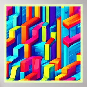 Poster Harmonia Abstrato geométrica