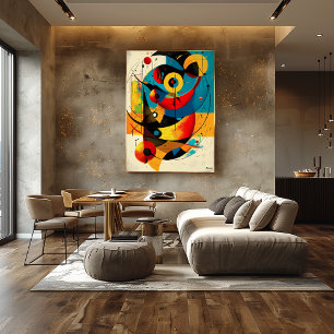 Poster Harmonia Celestial – Fluxo Geométrico de Meados do