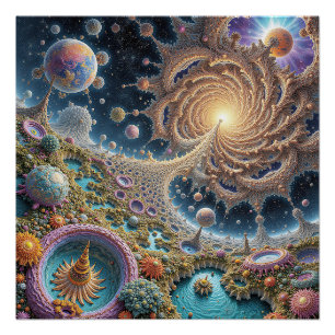 Pôster Harmonia cósmica abstrata com energia de mandala