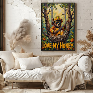 Poster Harmonia da Natureza: Jam-zumbido do Urso