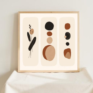 Poster Harmonia de Terracota – Arte Abstrata Feminina par
