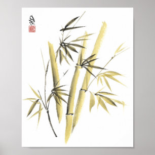 Poster Harmonia do Bambu Dourado