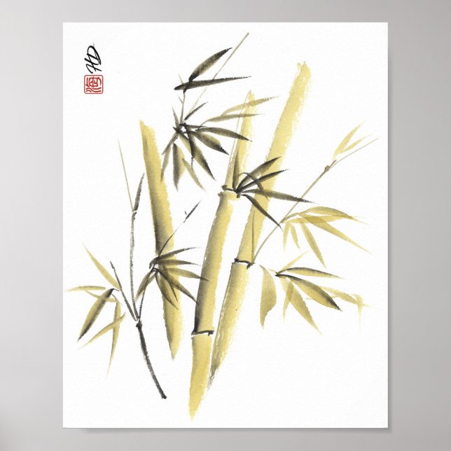 Poster Harmonia do Bambu Dourado (Frente)