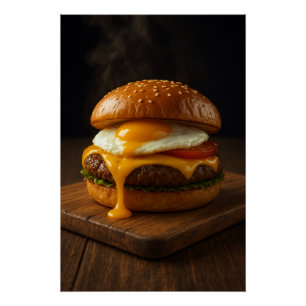 Pôster Harmonia Dourada – O Hambúrguer de Queijo Gourmet 