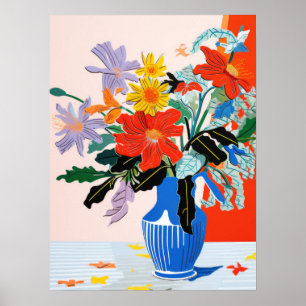 Poster Harmonia Floral: Uma Vase Vibrante