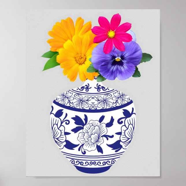 Poster Harmonia Floral Vibrante (Frente)