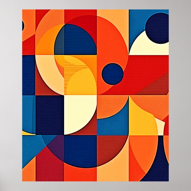 Poster Harmonia Geométrica: Design Artístico (Frente)