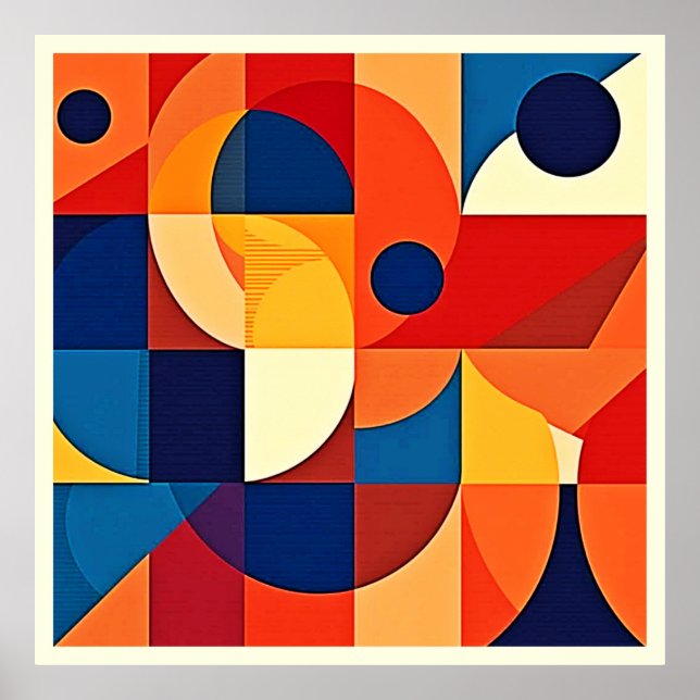 Poster Harmonia Geométrica: Design Artístico (Frente)