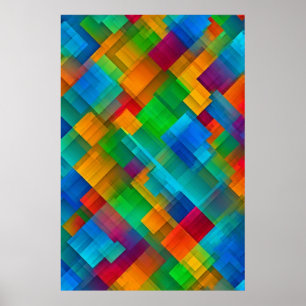 Poster Harmonia Geométrica Vibrante