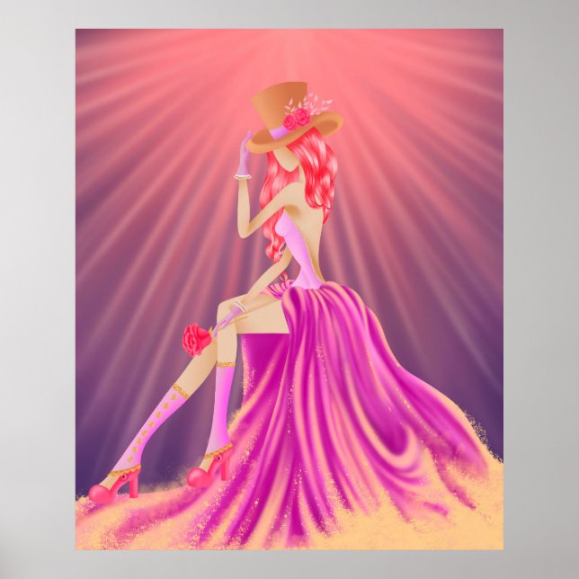 Poster "Harmonia na Esteira" Uma Rainha Vapor Glamorosa (Frente)