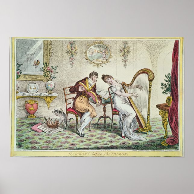 Pôster Harmony antes de Matrimony, 1805 (Frente)