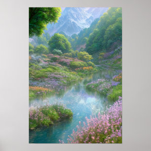 Poster Harmony of Nature, Sping landscape