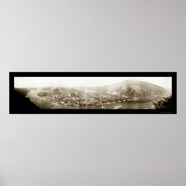 Poster Harpers Ferry West Virginia Foto 1915 (Frente)