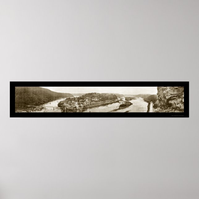 Pôster Harpers Ferry WV Foto 1912 (Frente)