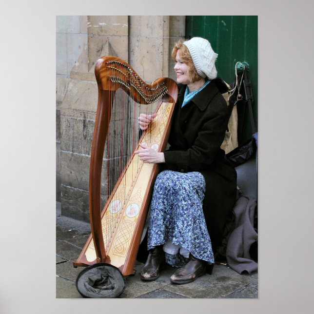 Poster Harpist Irlandês (Frente)