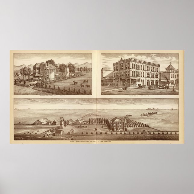 Poster Harrell ranches, banco, Visalia, Cal (Frente)