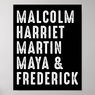 Poster Harriet Martin Maya Frederick Líderes Negros