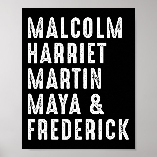 Poster Harriet Martin Maya Frederick Líderes Negros (Frente)