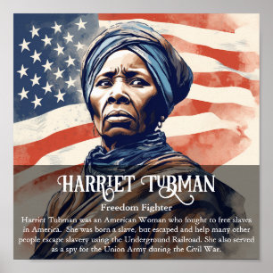 Poster Harriet Tubman Black History Monroom