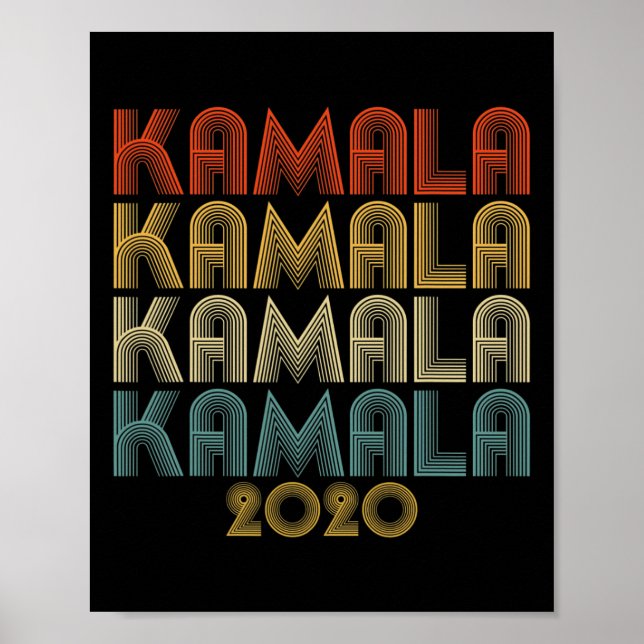 Poster Harris 2020 Eletion Retro 60s 70s (Frente)