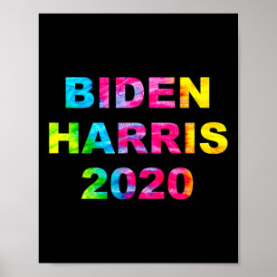 Poster Harris 2020 Eletion Tie Dye Vintage Hippie