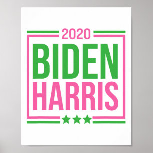 Poster Harris 2020, Verdes Cor-de-Rosa, Dar Votação