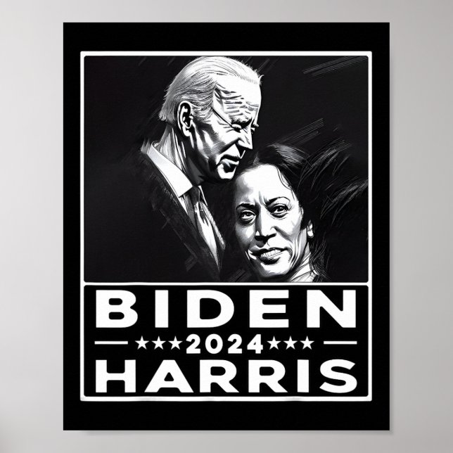 Poster Harris 2024 47ª Eleição do Presidente Joe Biden Ka (Frente)