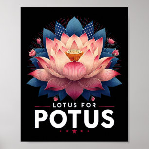 Poster Harris 2024 Lotus For Potus Trending Presidente