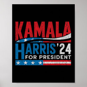 Poster Harris 2024 Para Presidente Eleição Votando Em Kam