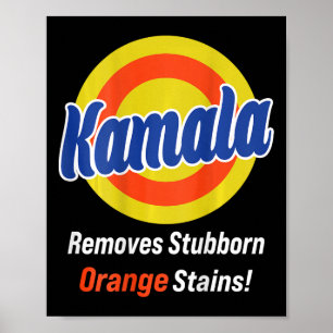 Poster Harris 2024 remove manchas de laranja bornais (na