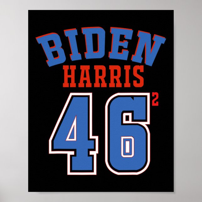 Poster Harris 46 ao quadrado Joe Biden 46º Presidente dos (Frente)