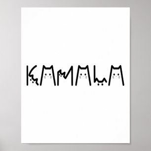 Poster Harris Cat Lettering Positive Funny Eleição 2024