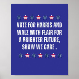 Poster Harris E Walz Slogan