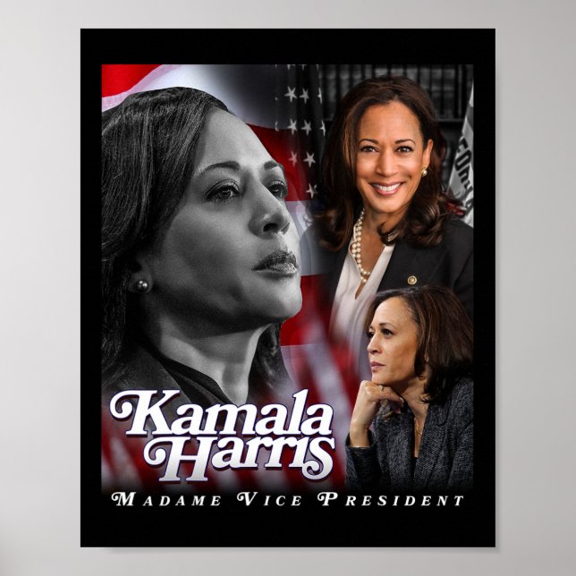 Poster Harris Madame Vice Presidente Para Homens E Mulher (Frente)