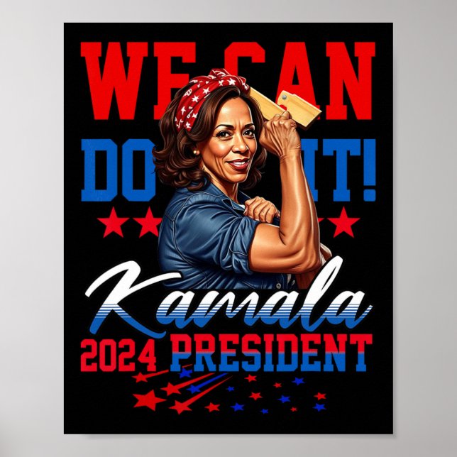 Poster Harris Para O Presidente 2024 Podemos! (Frente)