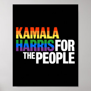 Poster Harris Para Presidente Lgbt Orgulho gay Rainbow