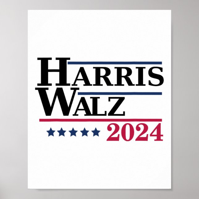 Poster Harris Tim Waltz Eleições 2024 (Frente)