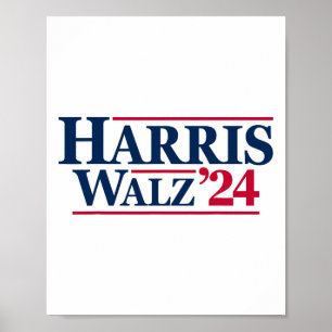 Poster Harris Tim Walz 2024 24 Para O Presidente Brat Usa
