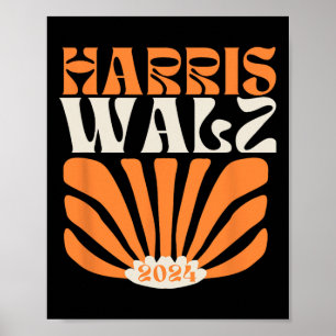 Poster Harris Tim Walz 2024 Eleição 2024 Harris Waltz
